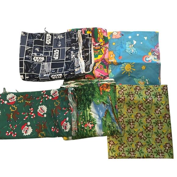 6 Pieces of Children's Fabric Most Approximately 1/2 Yard, Pooh is Approx 1 Yard - Picture 1 of 1
